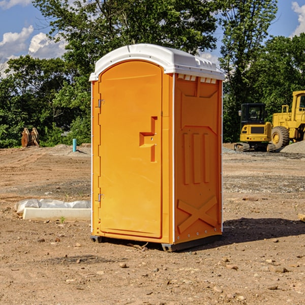 how often are the porta potties cleaned and serviced during a rental period in Harwood MD